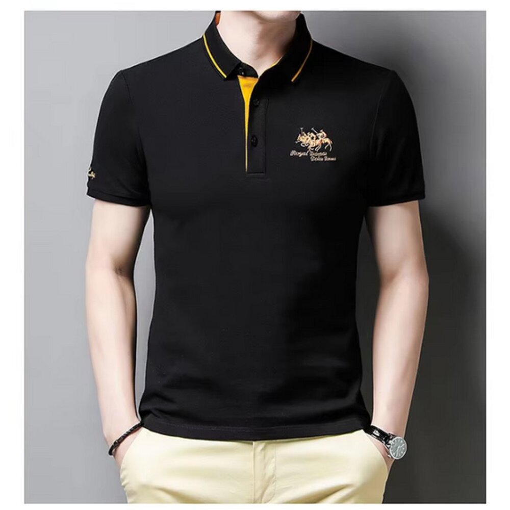Embroidered Men's Pure Cotton Popsicle Cotton L Hot Selling Polo Shirt New